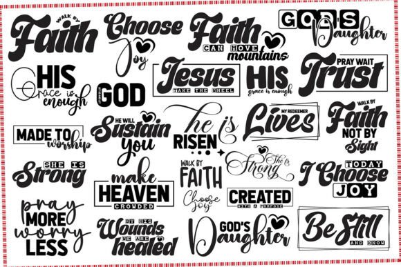 Bible Verse SVG Bundle: Christian Graphics for T-Shirt Designs