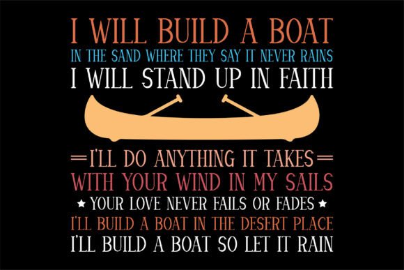 Build a Boat Christian SVG for T-Shirt Design Graphics