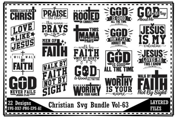 Christian Svg Bundle Vol-63: Graphics & T-Shirt Designs