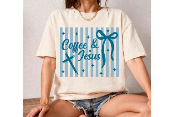 Coquette Coffee and Jesus PNG Graphics for T-Shirt Designs
