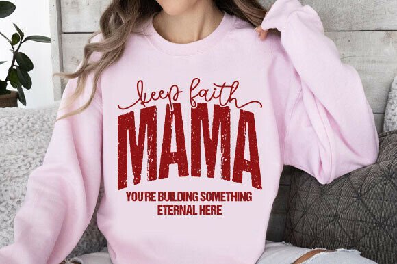 Faith Mama SVG PNG: Christian Quote Graphics for T-Shirt Designs