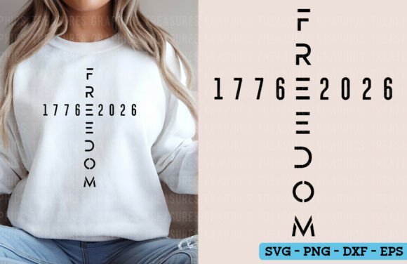 Freedom Cross SVG Christian Patriotic Graphics, T-Shirt Designs
