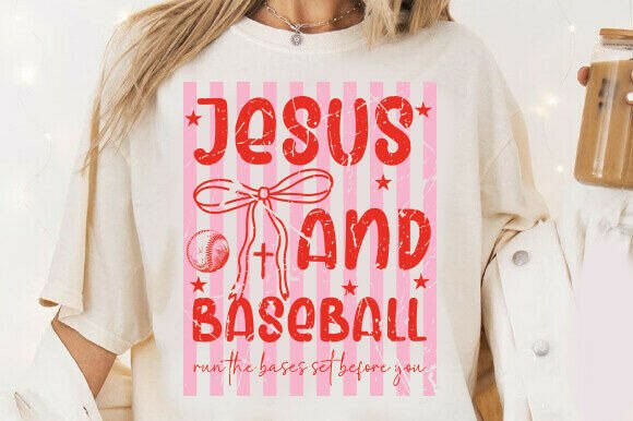 Jesus and Baseball PNG: Graphics for T-Shirt Designs