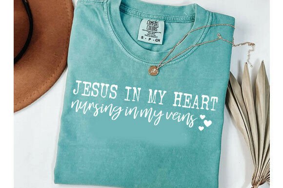 Jesus Nursing Quote PNG: Christian Nurse Graphics for T-Shirt Designs