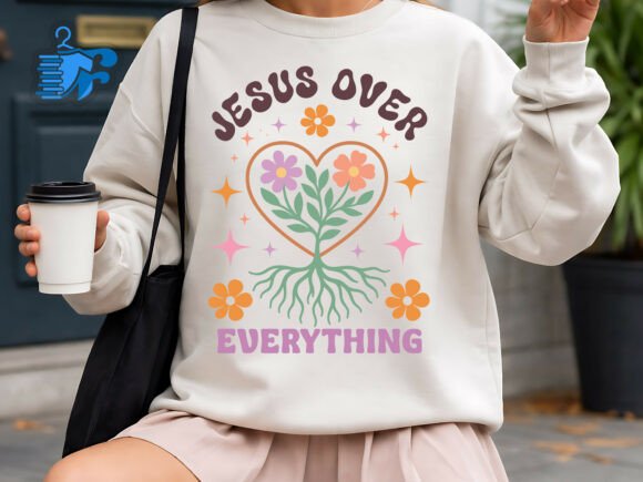 Jesus over Everything Christian SVG Review for T-Shirt Graphics