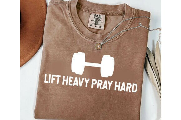 Lift Heavy Pray Hard Christian Gym SVG T-Shirt Graphics