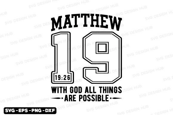 Matthew 19 SVG Graphics for T-Shirt Designs