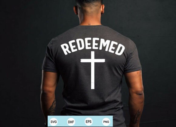 Redeemed PNG Christian Men Cross: Design Review for Embroidery Projects
