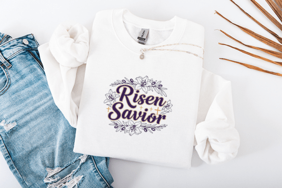 Risen Savior Easter SVG for Christian Graphics & T-Shirt Designs