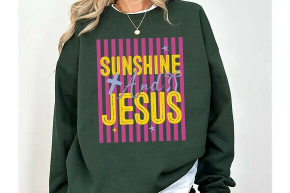 Sunshine and Jesus PNG & SVG Graphics for T-Shirt Designs